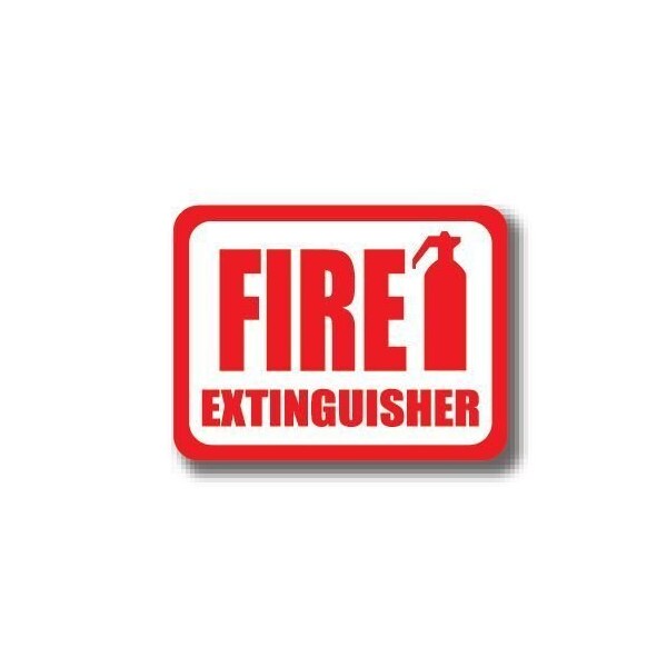 Ergomat 12in x 12in RECTANGLE SIGNS - Fire Extinguisher DSV-SIGN 144 #7003 -UEN - main